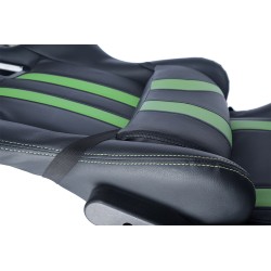 SCAUN GAMING SPACER imitatie piele, black & green, brate ajustabile, greutate max. 120kg, dimensiuni 69.5*77.5*126~132cm "SPCH-T