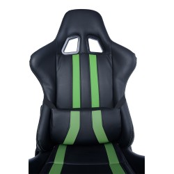 SCAUN GAMING SPACER imitatie piele, black & green, brate ajustabile, greutate max. 120kg, dimensiuni 69.5*77.5*126~132cm "SPCH-T