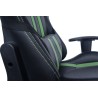 SCAUN GAMING SPACER imitatie piele, black & green, brate ajustabile, greutate max. 120kg, dimensiuni 69.5*77.5*126~132cm "SPCH-T