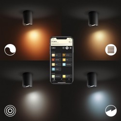 PLAFONIERA smart PHILIPS, LED, soclu GU10, putere 5 W, tip lumina alb, 350 lumeni, alimentare 220 - 230 V, "000008718696175514" 