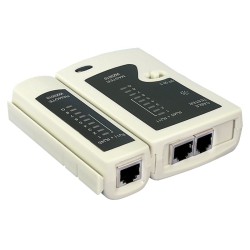 TESTER CABLU RETEA LOGILINK, pt. cablu UTP, FTP, conector RJ45, RJ11, RJ12, "WZ0010" (timbru verde 0.8 lei)
