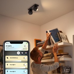 PLAFONIERA smart PHILIPS, LED, soclu GU10, putere 5 W x 2, tip lumina alb, 700 lumeni, alimentare 220 - 230 V, "0000087186961756