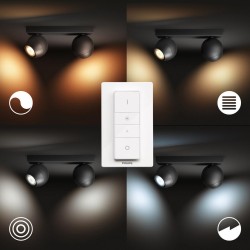 PLAFONIERA smart PHILIPS, LED, soclu GU10, putere 5 W x 2, tip lumina alb, 700 lumeni, alimentare 220 - 230 V, "0000087186961756
