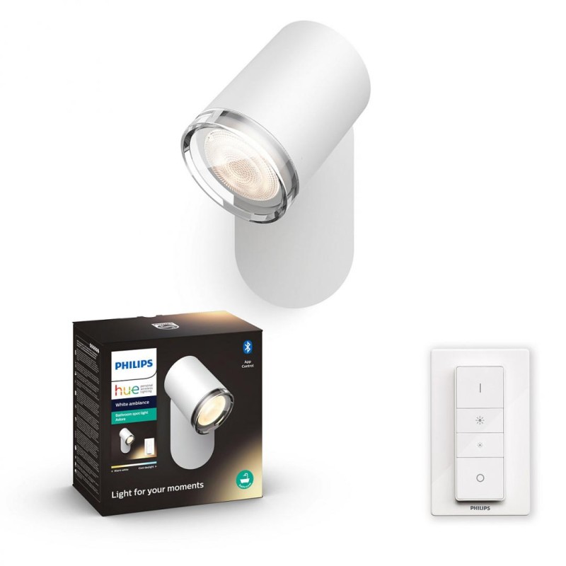 LAMPA smart PHILIPS, LED, soclu GU10, putere 5 W, tip lumina alb, 350 lumeni, alimentare 220 - 230 V, "000008718696175750" (timb
