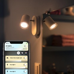 LAMPA smart PHILIPS, LED, soclu GU10, putere 5 W, tip lumina alb, 350 lumeni, alimentare 220 - 230 V, "000008718696175750" (timb