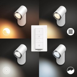 LAMPA smart PHILIPS, LED, soclu GU10, putere 5 W, tip lumina alb, 350 lumeni, alimentare 220 - 230 V, "000008718696175750" (timb