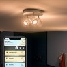 PLAFONIERA smart PHILIPS, LED, soclu GU10, putere 5 W x 3, tip lumina alb, 1050 lumeni, alimentare 220 - 230 V, "000008718696175