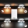 PLAFONIERA smart PHILIPS, LED, soclu GU10, putere 5 W x 3, tip lumina alb, 1050 lumeni, alimentare 220 - 230 V, "000008718696175