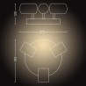 PLAFONIERA smart PHILIPS, LED, soclu GU10, putere 5 W x 3, tip lumina alb, 1050 lumeni, alimentare 220 - 230 V, "000008718696175