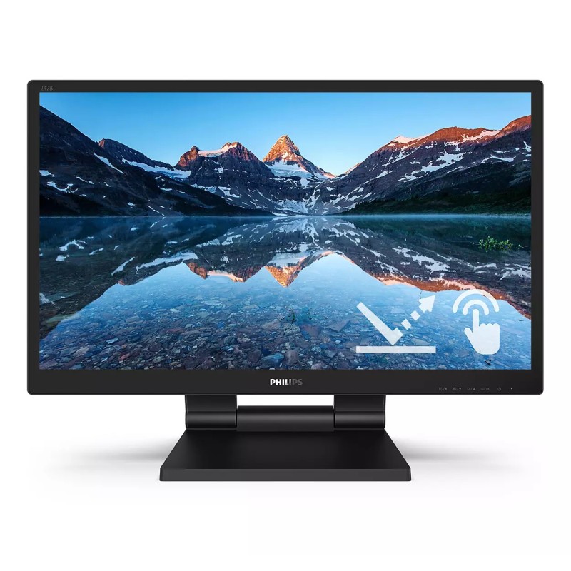 MONITOR PHILIPS 23.8 inch, home, office, IPS, Full HD (1920 x 1080), Wide, 250 cd/mp, 5 ms, HDMI, DVI, VGA, DisplayPort, "242B9T
