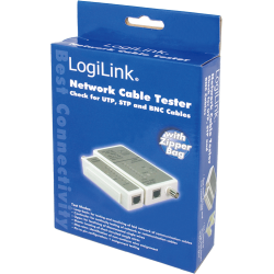 TESTER CABLU RETEA LOGILINK pt. cablu UTP, FTP si coaxial, "WZ0011" (timbru verde 0.8 lei)