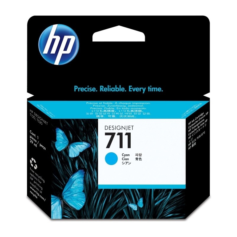 Cartus Cerneala Original HP Cyan, nr.711, pentru DesignJet T120|T520, , (timbru verde 0.15 lei), "CZ130A"