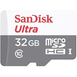 CARD MicroSD SANDISK, 32 GB, MicroSD, clasa 10, standard UHS-I U1, "SDSQUNR-032G-GN3MN" (timbru verde 0.03 lei)