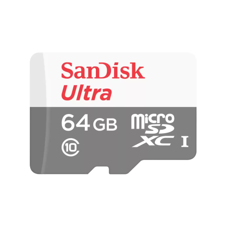 CARD MicroSD SANDISK, 64 GB, MicroSD, clasa 10, standard UHS-I U1, "SDSQUNR-064G-GN3MA" (timbru verde 0.03 lei)