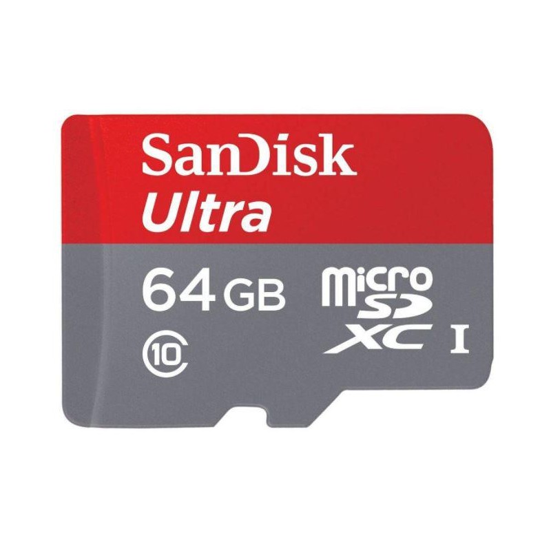 CARD MicroSD SANDISK, 64 GB, MicroSD, clasa 10, standard UHS-I U1, "SDSQUNR-064G-GN3MN" (timbru verde 0.03 lei)