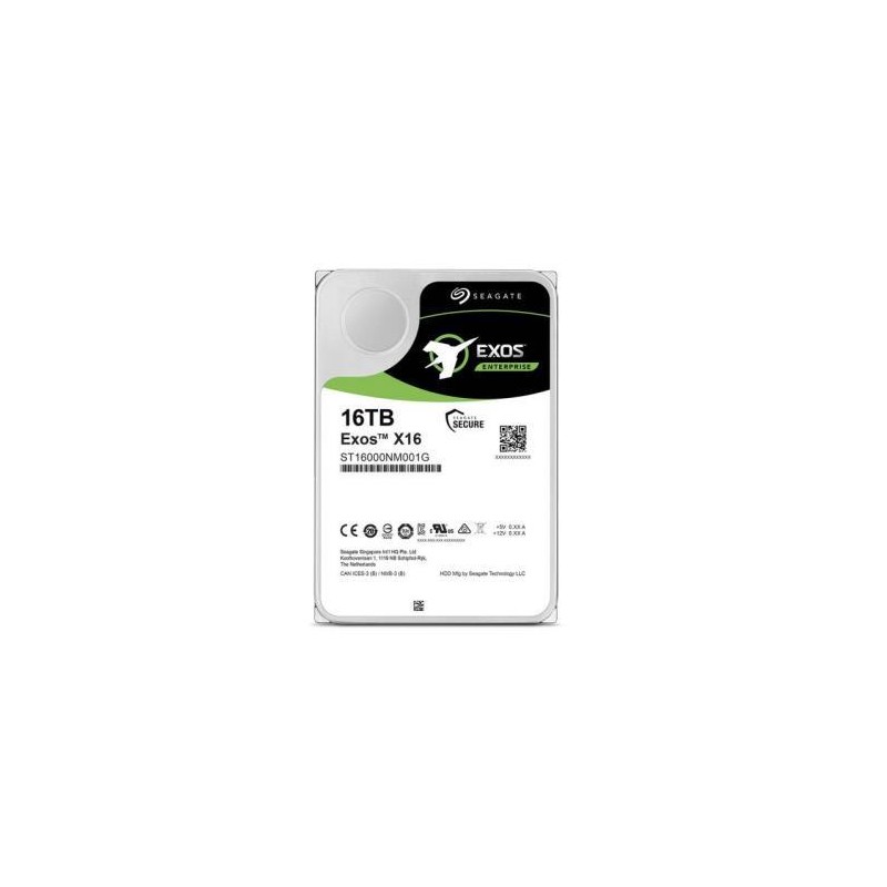 HDD SEAGATE 16 TB, Exos, 7.200 rpm, buffer 256 MB, S-ATA 3, pt. server, "ST16000NM001G"