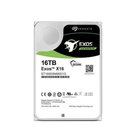 HDD SEAGATE 16 TB, Exos, 7.200 rpm, buffer 256 MB, S-ATA 3, pt. server, "ST16000NM001G"