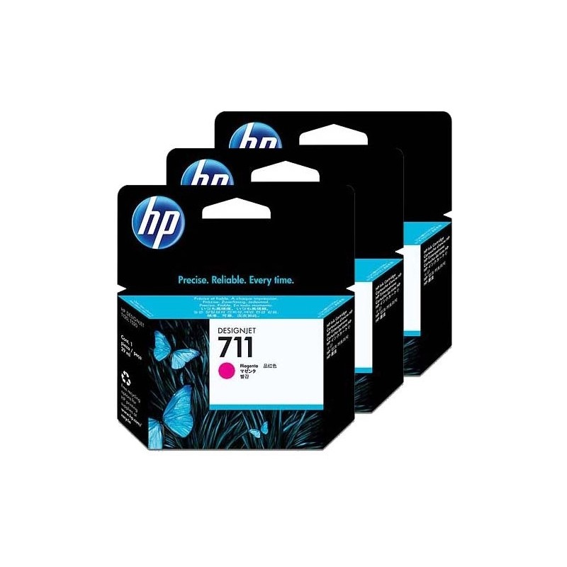 Tri-Pack Original HP Magenta, nr.711, pentru DesignJet T120|T520, , (timbru verde 0.45 lei), "CZ135A"