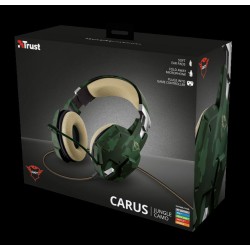 CASTI TRUST, "GXT 322C Carus", cu fir, gaming, utilizare multimedia, microfon pe brat, conectare prin Jack 3.5 mm x 2, verde, "T