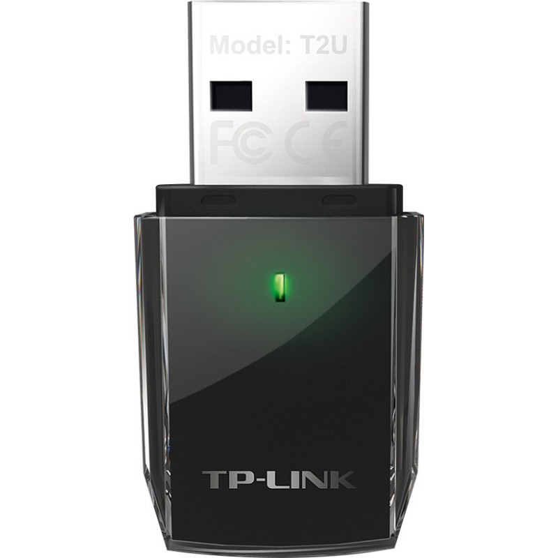 ADAPTOR RETEA TP-LINK AC600, extern wireless 2.4 GHz | 5 GHz, USB 2.0, port, 433 Mbps, antena interna x 1, "Archer T2U" (timbru 