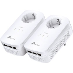 KIT ADAPTOR POWERLINE TP-LINK tehnologie AV2, AV1300, pana la 1300Mbps, 3 porturi Gigabit, priza AC, 2 buc. "TL-PA8030PKIT" (tim