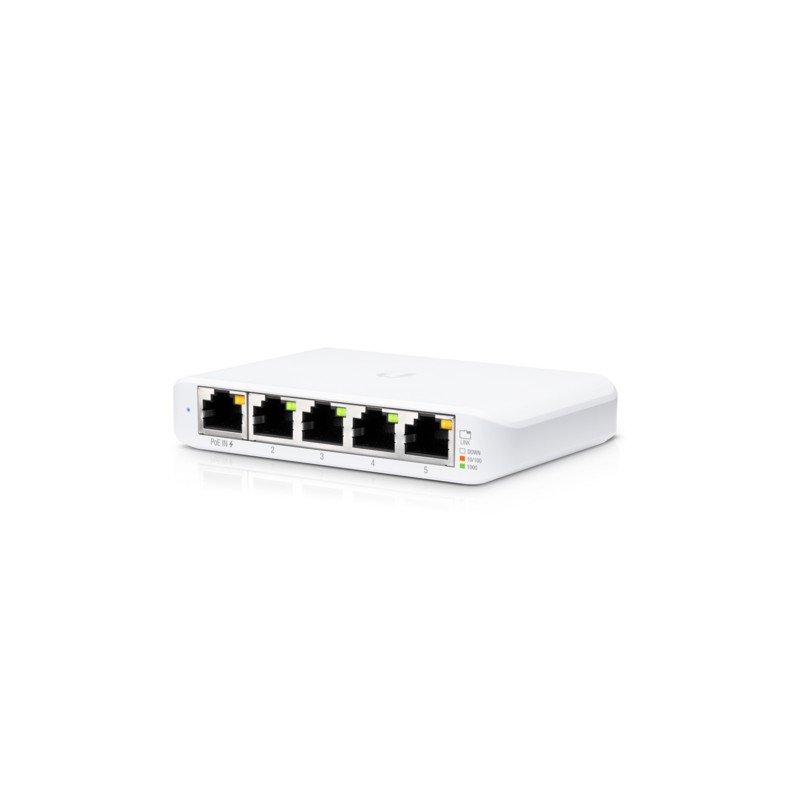SWITCH PoE UBIQUITI, port Gigabit x 5, SFP nu, managed, carcasa plastic, "USW-FLEX-MINI" (timbru verde 2 lei)
