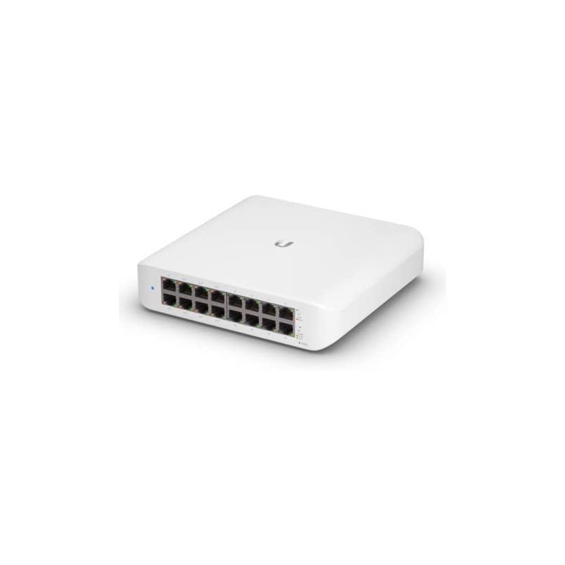 SWITCH PoE UBIQUITI, port Gigabit x 16, SFP nu, managed, carcasa plastic, "USW-LITE-16-POE" (timbru verde 2 lei)