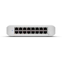 SWITCH PoE UBIQUITI, port Gigabit x 16, SFP nu, managed, carcasa plastic, "USW-LITE-16-POE" (timbru verde 2 lei)