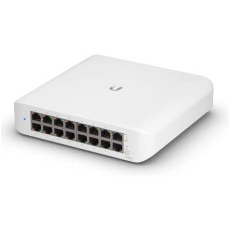 SWITCH PoE UBIQUITI, port Gigabit x 16, SFP nu, managed, carcasa plastic, "USW-LITE-16-POE" (timbru verde 2 lei)