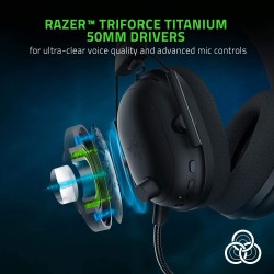 CASTI RAZER - gaming, "BlackShark V2", wireless, cu fir,gaming,utilizare multimedia,mic pe brat,detasabil,conectare 2.4GHz (WiFi