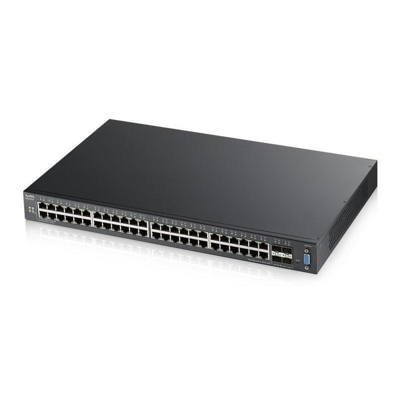 SWITCH ZYXEL, porturi Gigabit x 48, SFP+ x 4, managed, rackabil,  carcasa metalica, "XGS2210-52-EU0101F" (timbru verde 2 lei)