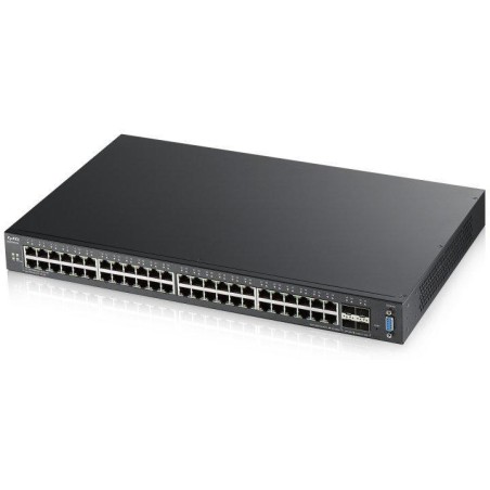 SWITCH ZYXEL, porturi Gigabit x 48, SFP+ x 4, managed, rackabil,  carcasa metalica, "XGS2210-52-EU0101F" (timbru verde 2 lei)