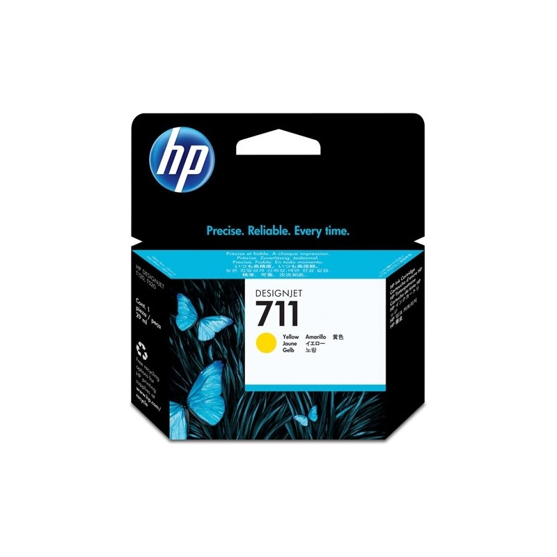 Cartus Cerneala Original HP Yellow, nr.711, pentru DesignJet T120|T520, , (timbru verde 0.15 lei), "CZ132A"
