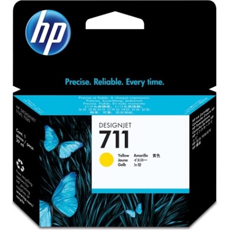 Cartus Cerneala Original HP Yellow, nr.711, pentru DesignJet T120|T520, , (timbru verde 0.15 lei), "CZ132A"