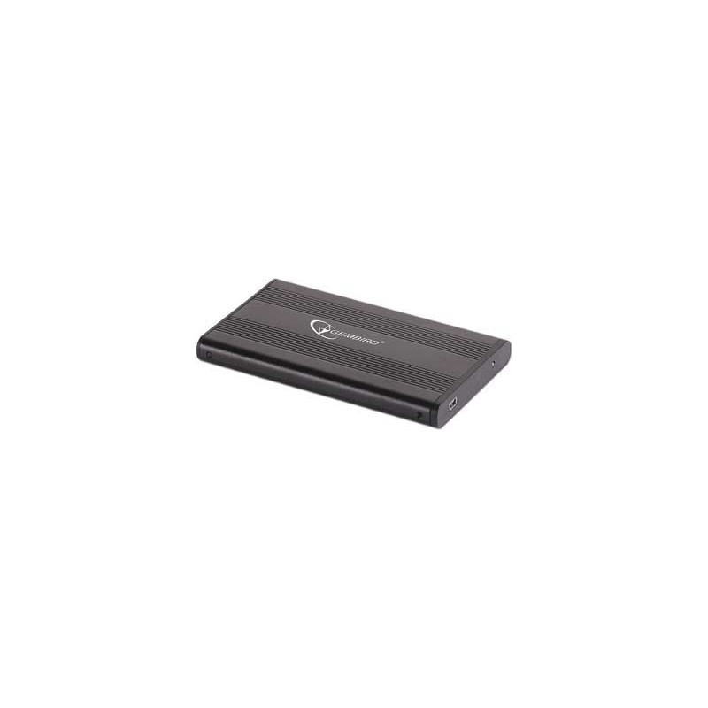 RACK extern GEMBIRD, pt HDD/SSD, 2.5 inch, S-ATA, interfata PC USB 2.0, aluminiu, negru, "EE2-U2S-5" 45503612 (timbru verde 0.8 
