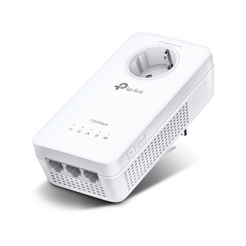 Amplificator Powerline TP-Link 1300Mbps, 3 x Gigabit LAN, 1 x Sucko, Dual Band AC1200,  "TL-WPA8631P" (timbru verde 2 lei)