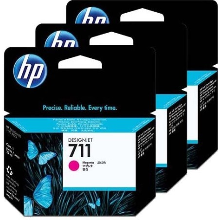Tri-Pack Original HP Magenta, nr.711, pentru DesignJet T120|T520, , (timbru verde 0.45 lei), "CZ135A"