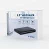 RACK extern GEMBIRD, pt HDD/SSD, 2.5 inch, S-ATA, interfata PC Type-C, aluminiu, negru, "EE2-U3S-6" (timbru verde 0.8 lei)