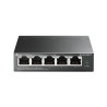 SWITCH PoE TP-LINK  5 porturi Gigabit (4 PoE+), IEEE 802.3at/af, 40W maxim total, carcasa metalica "TL-SG1005LP" (timbru verde 2