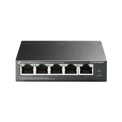SWITCH PoE TP-LINK  5 porturi Gigabit (4 PoE+), IEEE 802.3at/af, 40W maxim total, carcasa metalica "TL-SG1005LP" (timbru verde 2