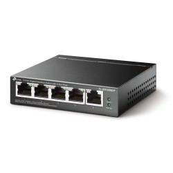 SWITCH PoE TP-LINK  5 porturi Gigabit (4 PoE+), IEEE 802.3at/af, 40W maxim total, carcasa metalica "TL-SG1005LP" (timbru verde 2