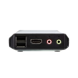 SWITCH KVM ATEN control 2 PC la 1 KVM, 4K resolution, button port selector, conector tip USB (T) x 2 | HDMI (T) x 2, 2 x 3.5mm A