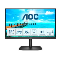 MONITOR AOC 23.8 inch, home, office, IPS, Full HD (1920 x 1080), Wide, 250 cd/mp, 4 ms, HDMI, DVI, VGA, "24B2XDA" (timbru verde 