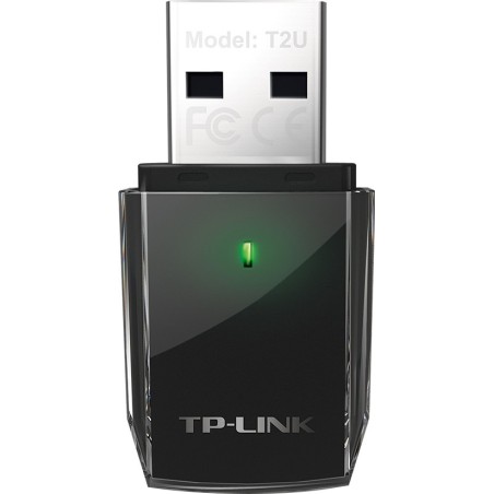 ADAPTOR RETEA TP-LINK AC600, extern wireless 2.4 GHz | 5 GHz, USB 2.0, port, 433 Mbps, antena interna x 1, "Archer T2U" (timbru 