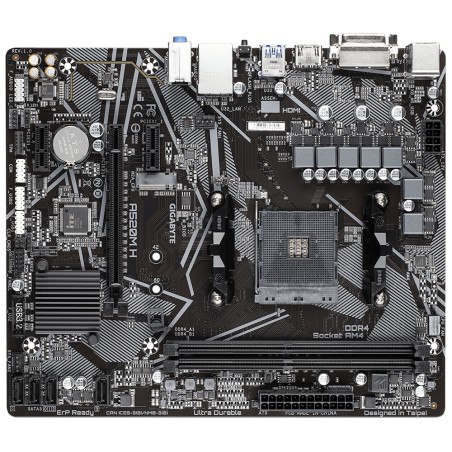 PLACA de BAZA Gigabyte "A520M H", skt AM4, mATX, AMD A520, 2 x DDR4, max. 64 GB, 4 x SATA, 1 x M.2, 7.1, "A520M H"