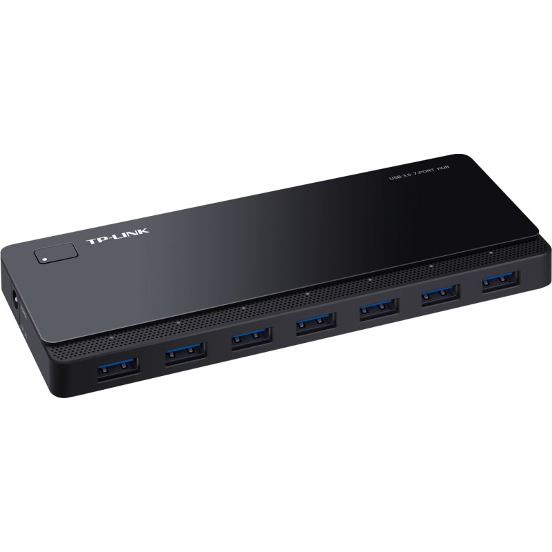 HUB extern TP-LINK, porturi USB: USB 3.0 x 7, conectare prin USB 3.0, alimentare retea 220 V, cablu 1 m, negru "UH700" (timbru v