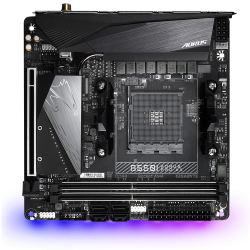 PLACA de BAZA Gigabyte "B550I AORUS PRO AX", skt AM4, mini ITX, AMD B550, 2 x DDR4, max. 64 GB, 4 x SATA, 1 x M.2, 7.1, "B550I A
