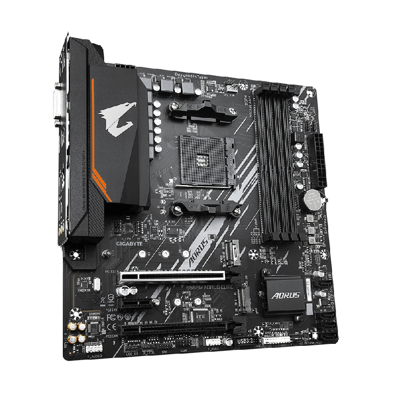 PLACA de BAZA Gigabyte "B550M AORUS ELITE", skt AM4, mATX, AMD B550, 4 x DDR4, max. 128 GB, 4 x SATA, 1 x M.2, 7.1, "B550M AORUS