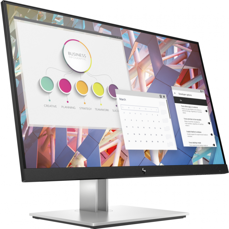 MONITOR HP 23.8 inch, home, office, IPS, Full HD (1920 x 1080), Wide, 250 cd/mp, 5 ms, HDMI, VGA, DisplayPort, "9VF99AA" (timbru