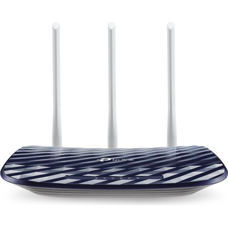 ROUTER TP-LINK wireless  750Mbps, 4 porturi 10/100Mbps, 3 antene externe, Dual Band AC750 "Archer C20"/ 835010 (timbru verde 0.8